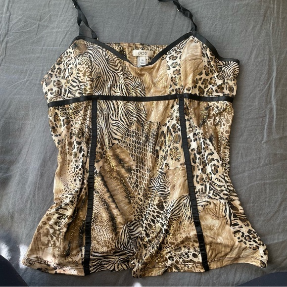 Cache leopard print top - Picture 1 of 2